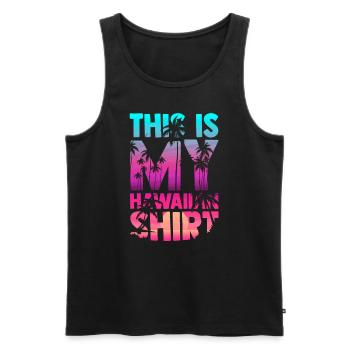 This is My Hawaiian Shirt Beach Sunglasses Vacatio - Männer Premium Bio Tank Top - Schwarz - Vorne - Michal (187cm)
