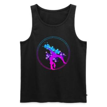 Turnen Rhönrad Gymnsatik Turntrainer Sportverein T - Männer Premium Bio Tank Top - Schwarz - Vorne - AI Model Male 178 light (178cm)