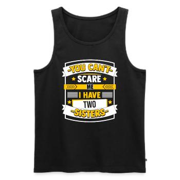 Not Scared Father's Mother's day Gift Sibling Fami - Männer Premium Bio Tank Top - Schwarz - Vorne - Michal (187cm)