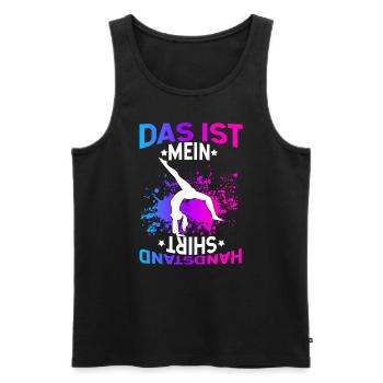 Das Ist Mein Handstand Shirt Trainer Sportverein T - Männer Premium Bio Tank Top - Schwarz - Vorne - Michal (187cm)