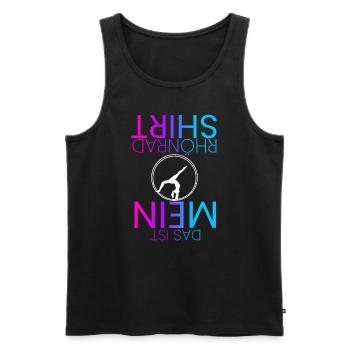 Das Ist Mein Rhönrad Shirt Trainer Sportverein Tur - Männer Premium Bio Tank Top - Schwarz - Vorne - Michal (187cm)