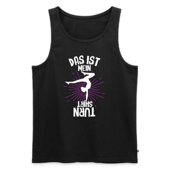Das Ist Mein Turn Shirt Trainer Turnverein Turner - Männer Premium Bio Tank Top - Schwarz - Vorne - Michal (187cm)