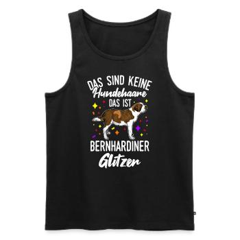 Das Sind Keine Hunde Haare Das Ist Bernhardiner Gl - Männer Premium Bio Tank Top - Schwarz - Vorne - AI Model Male 178 light (178cm)