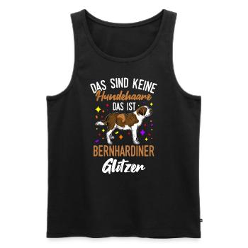 Das Sind Keine Hunde Haare Das Ist Bernhardiner Gl - Männer Premium Bio Tank Top - Schwarz - Vorne - AI Model Male 178 light (178cm)