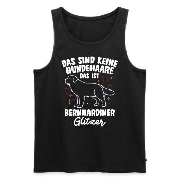 Das Sind Keine Hunde Haare Das Ist Bernhardiner Gl - Männer Premium Bio Tank Top - Schwarz - Vorne - AI Model Male 178 light (178cm)