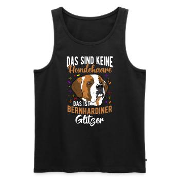Das Sind Keine Hunde Haare Das Ist Bernhardiner Gl - Männer Premium Bio Tank Top - Schwarz - Vorne - AI Model Male 178 light (178cm)
