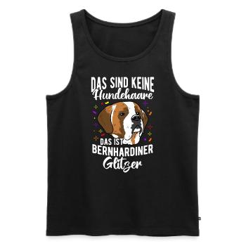 Das Sind Keine Hunde Haare Das Ist Bernhardiner Gl - Männer Premium Bio Tank Top - Schwarz - Vorne - AI Model Male 178 light (178cm)