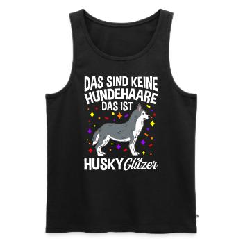 Husky Gassi Hundefan Hundebesitzer Hund Hundeliebh - Männer Premium Bio Tank Top - Schwarz - Vorne - Michal (187cm)