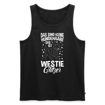 Das Sind Keine Hunde Haare Das Ist Westie Glitzer - Männer Premium Bio Tank Top - Schwarz - Vorne - Michal (187cm)
