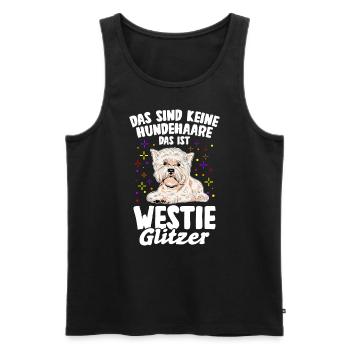 Das Sind Keine Hunde Haare Das Ist Westie Glitzer - Männer Premium Bio Tank Top - Schwarz - Vorne - Michal (187cm)