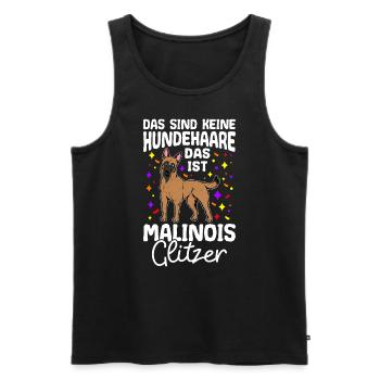 Ce n’est pas du poil de chien, c’est des paillettes malinois - Débardeur bio Premium Homme - noir - Devant - Michal (187cm)
