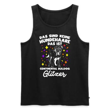 Das Sind Keine Hunde Haare Ist Continental Bulldog - Männer Premium Bio Tank Top - Schwarz - Vorne - AI Model Male 178 light (178cm)