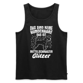 Das Sind Keine Hunde Haare Das Ist Mittelschnauzer - Männer Premium Bio Tank Top - Schwarz - Vorne - AI Model Male 178 light (178cm)
