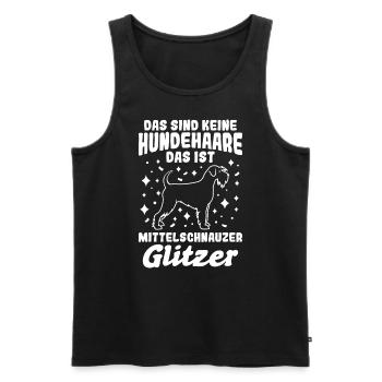 Mittelschnauzer Hundefan Hundebesitzer Hund Gassi - Männer Premium Bio Tank Top - Schwarz - Vorne - Michal (187cm)