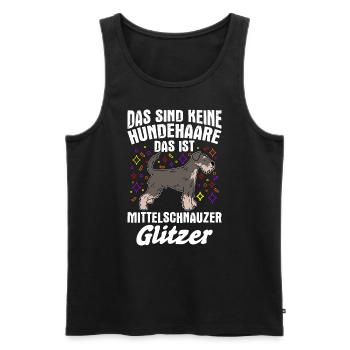 Mittelschnauzer Gassi Hundefan Hundebesitzer Hunde - Männer Premium Bio Tank Top - Schwarz - Vorne - AI Model Male 178 light (178cm)