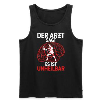 Der Arzt Sagt Es Ist Unheilbar Tennis Tennisfans C - Männer Premium Bio Tank Top - Schwarz - Vorne - Michal (187cm)