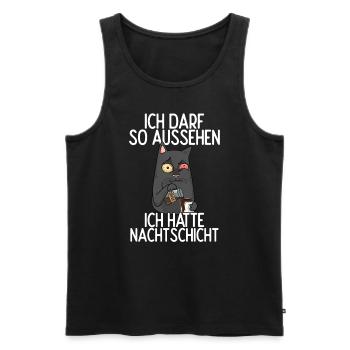 Nachtschicht Nachtdienst Arbeit Geschenk Humor Arb - Männer Premium Bio Tank Top - Schwarz - Vorne - Michal (187cm)