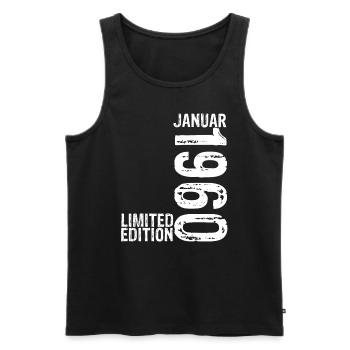 Limited Edition Januar 1960 Limitierte Auflage Ori - Männer Premium Bio Tank Top - Schwarz - Vorne - AI Model Male 178 light (178cm)