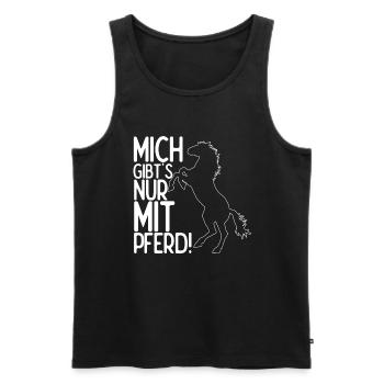 Pferd Pferdesport Reiten Geschenk Reitsport Reiter - Männer Premium Bio Tank Top - Schwarz - Vorne - Michal (187cm)