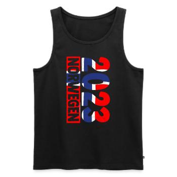 Urlaub Norwegen 2023 Fischer Angelteam Karpfen Ang - Männer Premium Bio Tank Top - Schwarz - Vorne - Michal (187cm)