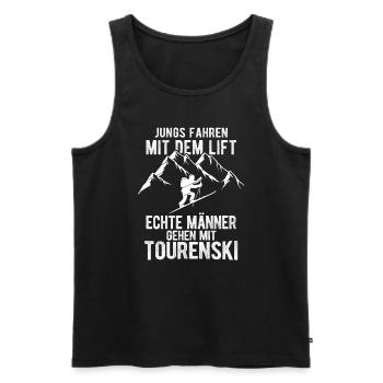 Tourenski Wintersport Berg Skifahrer Geschenk Skit - Männer Premium Bio Tank Top - Schwarz - Vorne - Michal (187cm)