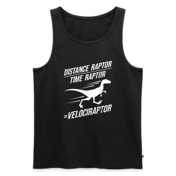Dino Physics Math Funny Mathematician Dinosaur - Men's Premium Organic Tank Top - black - Front - Michal (187cm)