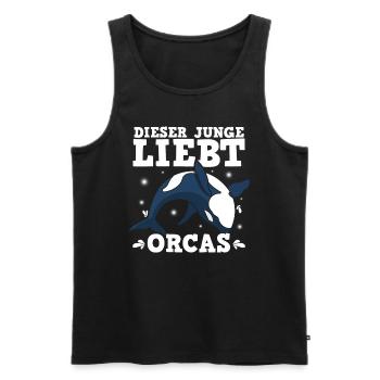 Orcas Orca Schützen Meer Wal Fische Weltmeere Orca - Männer Premium Bio Tank Top - Schwarz - Vorne - Michal (187cm)