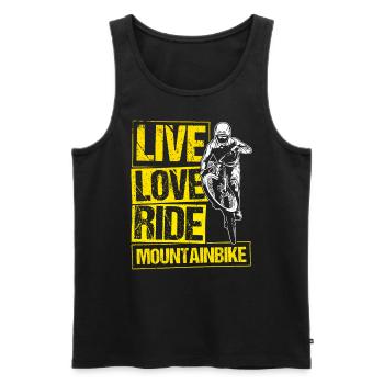 VTT VTT Vélo Fans de vélo Vélo Vélo Cyclisme - Débardeur bio Premium Homme - noir - Devant - Michal (187cm)
