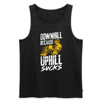 Mountain Bike MTB Cycling Bicycle Retro MTB - Men's Premium Organic Tank Top - black - Front - Michal (187cm)