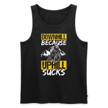 Mountain Bike MTB Cycling Bicycle Retro MTB - Men's Premium Organic Tank Top - black - Front - Michal (187cm)