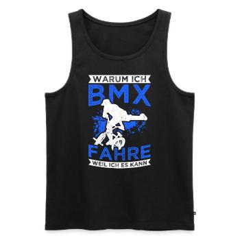 BMX Radfahren Fahrrad Geschenk Fahrrad BMX MTB - Männer Premium Bio Tank Top - Schwarz - Vorne - Michal (187cm)