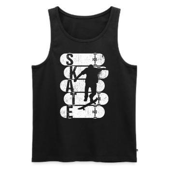 Skateboard Skateboarding Skater Vintage Boarder Sk - Men's Premium Organic Tank Top - black - Front - Michal (187cm)