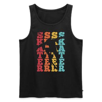 Skateboard Skateboarding Skater Vintage Boarder Sk - Men's Premium Organic Tank Top - black - Front - Michal (187cm)