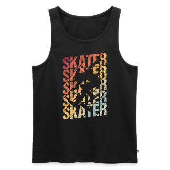 Skateboard Skateboarding Skater Vintage Boarder Sk - Men's Premium Organic Tank Top - black - Front - Michal (187cm)