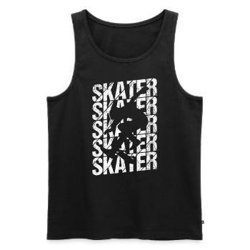 Skateboard Skateboarding Retro Boarder Stunt Fun S - Men's Premium Organic Tank Top - black - Front - Michal (187cm)
