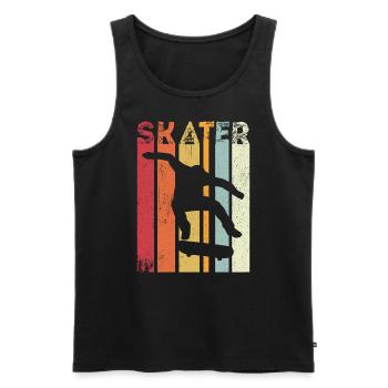 Skateboard Skateboarding Skater Vintage Boarder Sk - Men's Premium Organic Tank Top - black - Front - Michal (187cm)