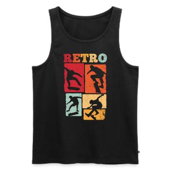 Skateboard Skateboarding Skater Vintage Boarder Sk - Men's Premium Organic Tank Top - black - Front - Michal (187cm)