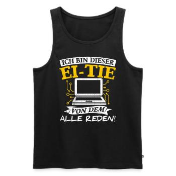 IT Computer PC Beruf Abreit Computer Fan Spruch IT - Männer Premium Bio Tank Top - Schwarz - Vorne - Michal (187cm)