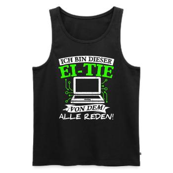 IT Computer PC Beruf Abreit Computer Fan Spruch IT - Männer Premium Bio Tank Top - Schwarz - Vorne - Michal (187cm)