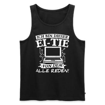 IT Computer PC Beruf Abreit Computer Fan Spruch IT - Männer Premium Bio Tank Top - Schwarz - Vorne - Michal (187cm)