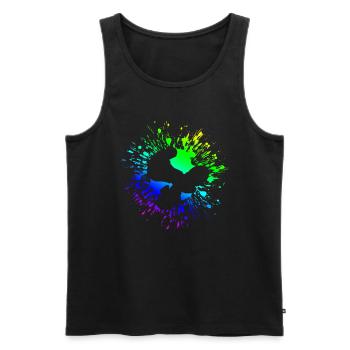 BMX Farbe Fahrrad Fans Rad Biker BMX Fahradfahrer - Männer Premium Bio Tank Top - Schwarz - Vorne - Michal (187cm)