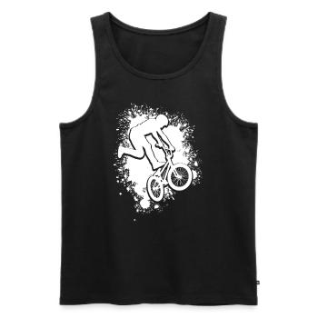 BMX Farbe Fahrrad Fans Rad Biker BMX Fahradfahrer - Männer Premium Bio Tank Top - Schwarz - Vorne - Michal (187cm)