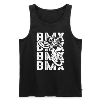 BMX Farbe Fahrrad Fans Rad Biker BMX Fahradfahrer - Männer Premium Bio Tank Top - Schwarz - Vorne - Michal (187cm)