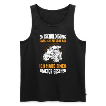 Farmer Tractor Tractor Best Job Nature Gift - Men's Premium Organic Tank Top - black - Front - Michal (187cm)