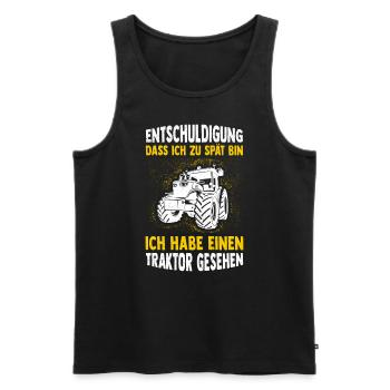 Farmer Tractor Tractor Best Job Nature Motif La - Men's Premium Organic Tank Top - black - Front - Michal (187cm)