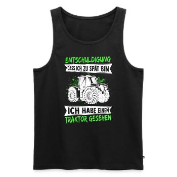 Farmer Tractor Tractor Best Job Nature Gift - Men's Premium Organic Tank Top - black - Front - Michal (187cm)