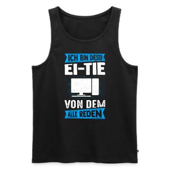 Informatique Ordinateur PC Profession Abreit Fan D’ordinateur Dire Informatique - Débardeur bio Premium Homme - noir - Devant - Michal (187cm)
