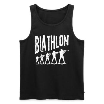 Biathlon, Winter Sports, Snow, Biathlete, Cross Country - Men's Premium Organic Tank Top - black - Front - Michal (187cm)