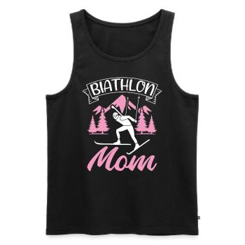 Biathlon Mom Lover Wintersport Biathlet Mama Bergl - Männer Premium Bio Tank Top - Schwarz - Vorne - Michal (187cm)