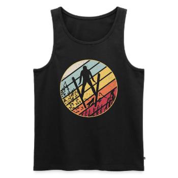 Ski Jumping Vintage Ski Flying Ski Holiday Ski Skisp - Men's Premium Organic Tank Top - black - Front - Michal (187cm)